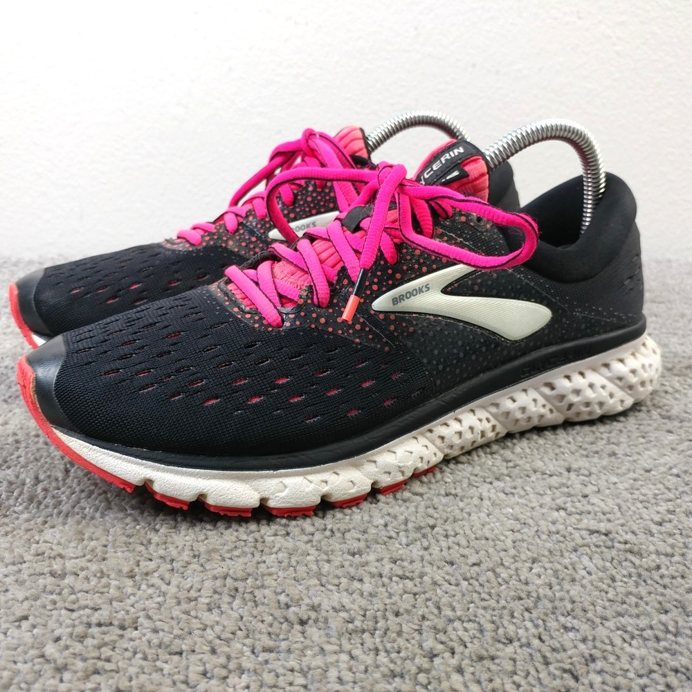 Brooks Glycerin 16 Womens Size 9 Wide Running Shoes Black Pink 1202781D070